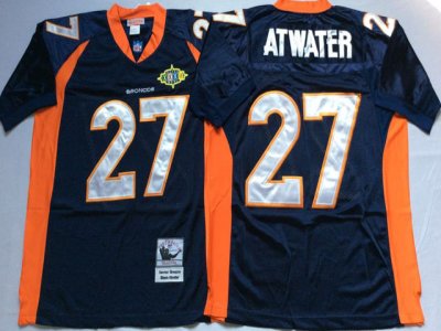Denver Broncos #27 Steve Atwater 1997 Throwback Blue Jersey