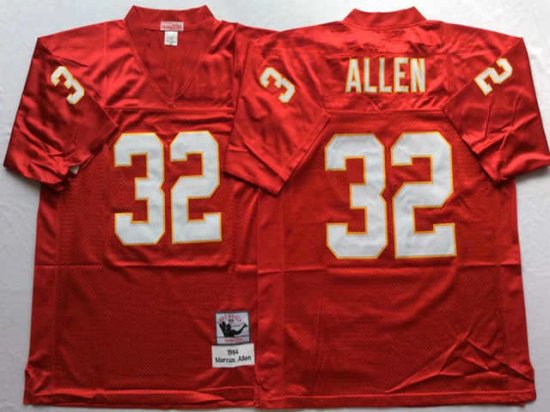 Kansas City Chiefs #32 Marcus Allen 1994 Throwback Red Jersey