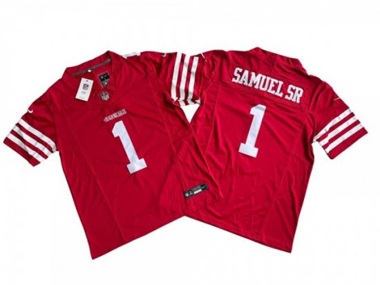 San Francisco 49ers #1 Deebo Samuel Sr Red Vapor F.U.S.E. Limited Jersey