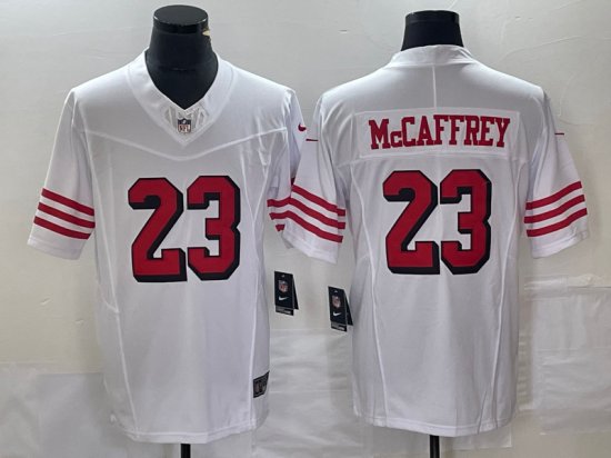 San Francisco 49ers #23 Christian McCaffrey White Color Rush Limited Jersey