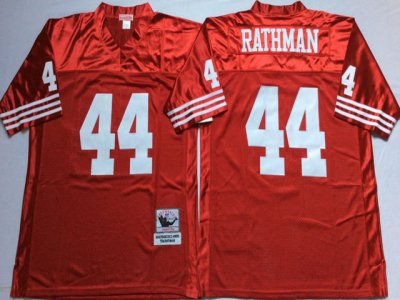 San Francisco 49ers #44 Tom Rathman Throwback Red Jersey