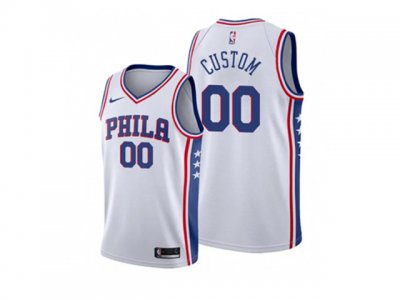 Philadelphia 76ers Custom #00 White Swingman Jersey