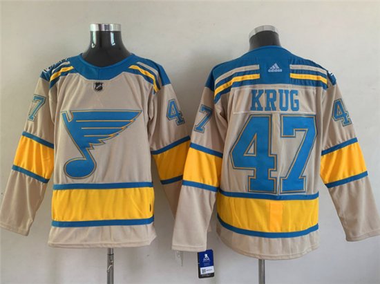 St. Louis Blues #47 Torey Krug Cream 2022 Winter Classic Jersey