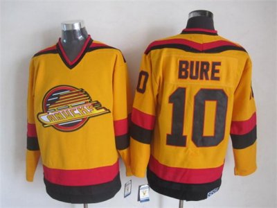 Vancouver Canucks #10 Pavel Bure 1989 CCM Vintage Yellow Jersey