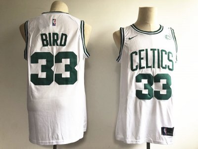 Boston Celtics #33 Larry Bird White Swingman Jersey