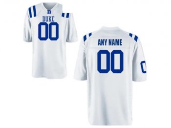 NCAA Duke Blue Devils #00 White College Football Custom Jersey