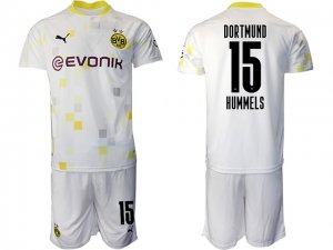 20/21 Borussia Dortmund #15 Mats Hummels 3rd White Short Sleeve Soccer Jersey