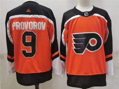 Philadelphia Flyers #9 Ivan Provorov Orange 2021 Reverse Retro Jersey