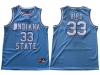 Indiana State Sycamores #33 Larry Bird Light Blue College Basketball Jersey