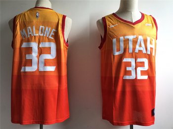 Utah Jazz #32 Karl Malone Multi Color City Edition Swingman Jersey