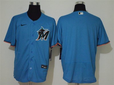 Miami Marlins Blank Alternate Blue 2020 Flex Base Team Jersey