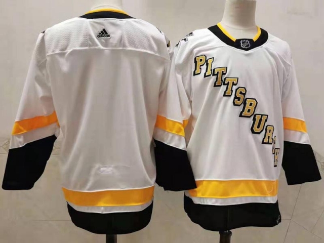 Pittsburgh Penguins Blank White 2021 Reverse Retro Jersey - Click Image to Close