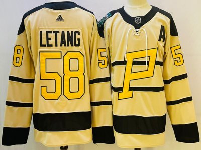 Pittsburgh Penguins #58 Kris Letang White 2022/23 Retro Jersey