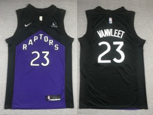 Toronto Raptors #23 Fred VanVleet 2020-21 Black/Purple Earned Edition Swingman Jersey