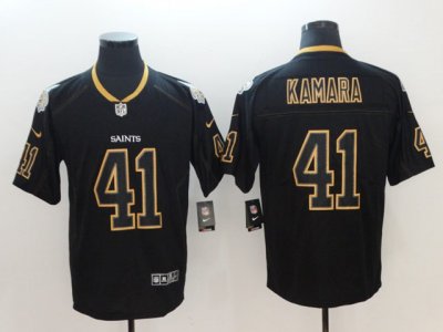 New Orleans Saints #41 Alvin Kamara Black Shadow Limited Jersey