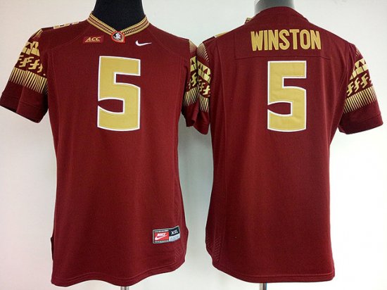 NCAA Florida State Seminoles #5 Jameis Winston Red College Football Jersey