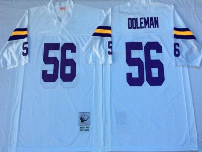Minnesota Vikings #56 Chris Doleman Throwback White Jersey