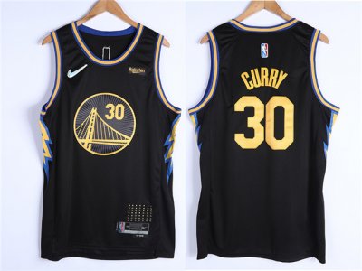 Golden State Warriors #30 Stephen Curry 2021-22 Black City Edition Swingman Jersey