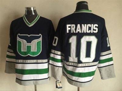 Hartford Whalers #10 Emile Francis 1990's Vintage CCM Black Jersey