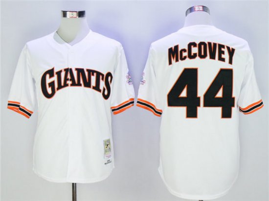 San Francisco Giants #44 Willie McCovey Throwback White Jersey