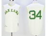 Oakland Athletics #34 Rollie Fingers Cream Throwbacks Sleeveless Jersey
