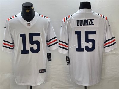 Chicago Bears #15 Rome Odunze White Alternate Classic Vapor Limited Jersey