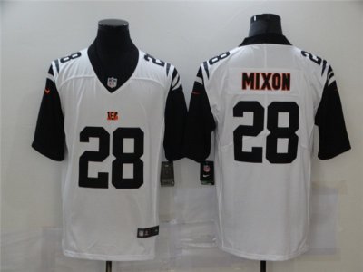 Cincinnati Bengals #28 Joe Mixon White Color Rush Vapor Limited Jersey