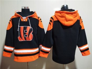 Cincinnati Bengals Blank Black Pocket Pullover Hoodie Jersey