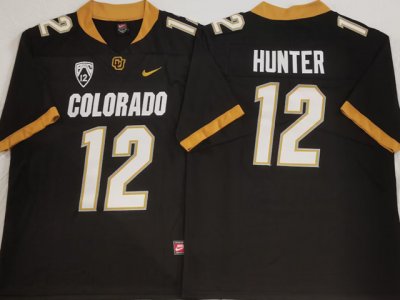 NCAA Colorado Buffaloes #12 Travis Hunter Black College Football Jersey