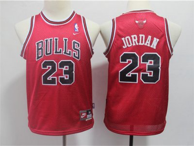 Youth Chicago Bulls #23 Michael Jordan Throwback Red Jersey