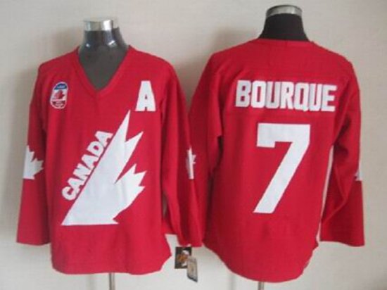 1991 Canada Cup Team Canada #7 Ray Bourque CCM Vintage Red Hockey Jersey