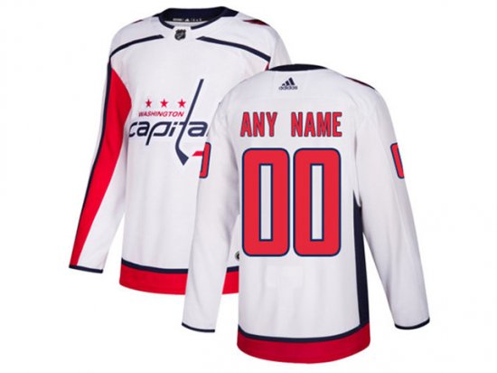 Washington Capitals Custom #00 Away White Jersey