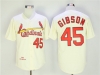 St. Louis Cardinals #45 Bob Gibson 1964 Throwback Cream Jersey