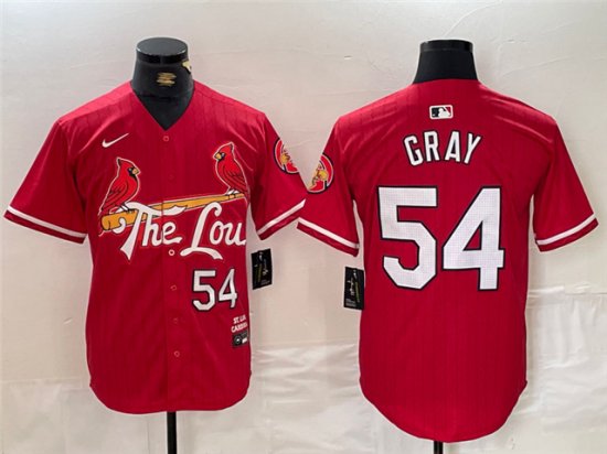 St. Louis Cardinals #54 Sonny Gray Red 2024 City Connect Limited Jersey