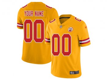 Kansas City Chiefs #00 Gold Vapor Limited Custom Jersey