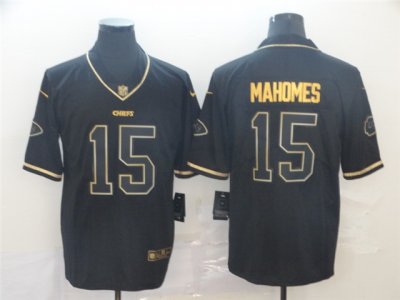 Kansas City Chiefs #15 Patrick Mahomes 2020 Black Gold Vapor Limited Jersey