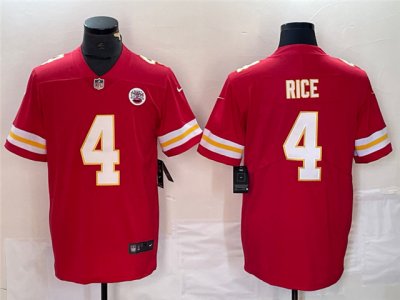 Kansas City Chiefs #4 Rashee Rice Red Vapor Limited Jersey
