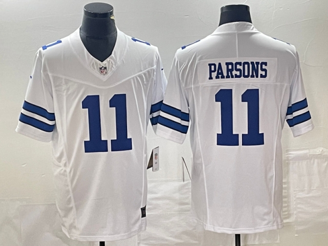 Dallas Cowboys #11 Micah Parsons White Vapor F.U.S.E. Limited Jersey - Click Image to Close