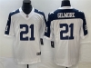 Dallas Cowboys #21 Stephon Gilmore Thanksgiving White Vapor Limited Jersey