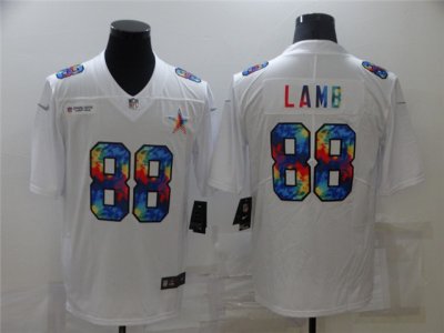 Dallas Cowboys #88 CeeDee Lamb White Rainbow Vapor Limited Jersey