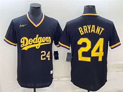 Los Angeles Dodgers #24 Kobe Bryant Black Cooperstown Collection Jersey