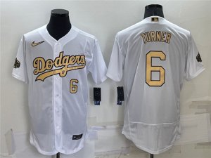 Los Angeles Dodgers #6 Trea Turner White 2022 MLB All-Star Game Flex Base Jersey