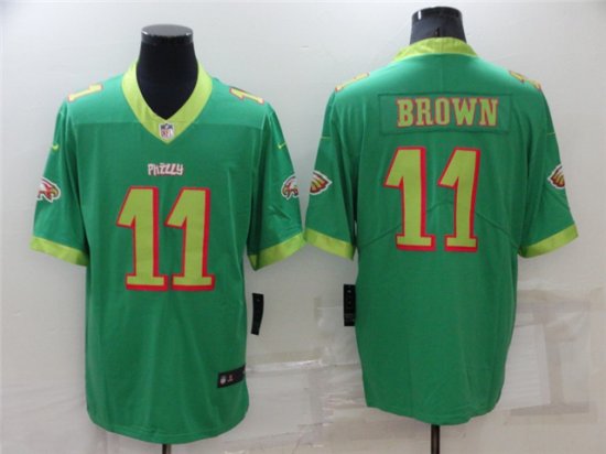 Philadelphia Eagles #11 A.J. Brown Green City Edition Limited Jersey