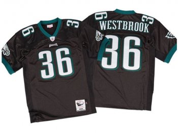 Philadelphia Eagles #36 Brian Westbrook Throwback Black Jersey