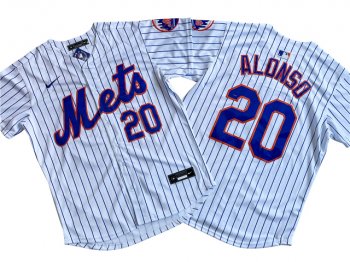 New York Mets #20 Pete Alonso White Cool Base Jersey