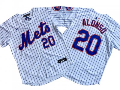 New York Mets #20 Pete Alonso White Cool Base Jersey