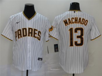 San Diego Padres #13 Manny Machado White Cool Base Jersey