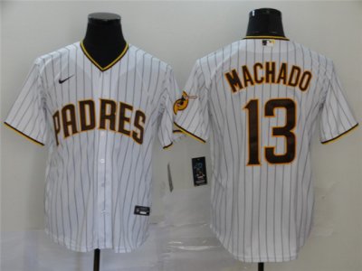 San Diego Padres #13 Manny Machado White Cool Base Jersey