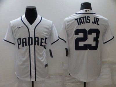 San Diego Padres #23 Fernando Tatis Jr. White Cool Base Jersey