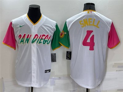 San Diego Padres #4 Blake Snell White 2022 City Connect Cool Base Jersey